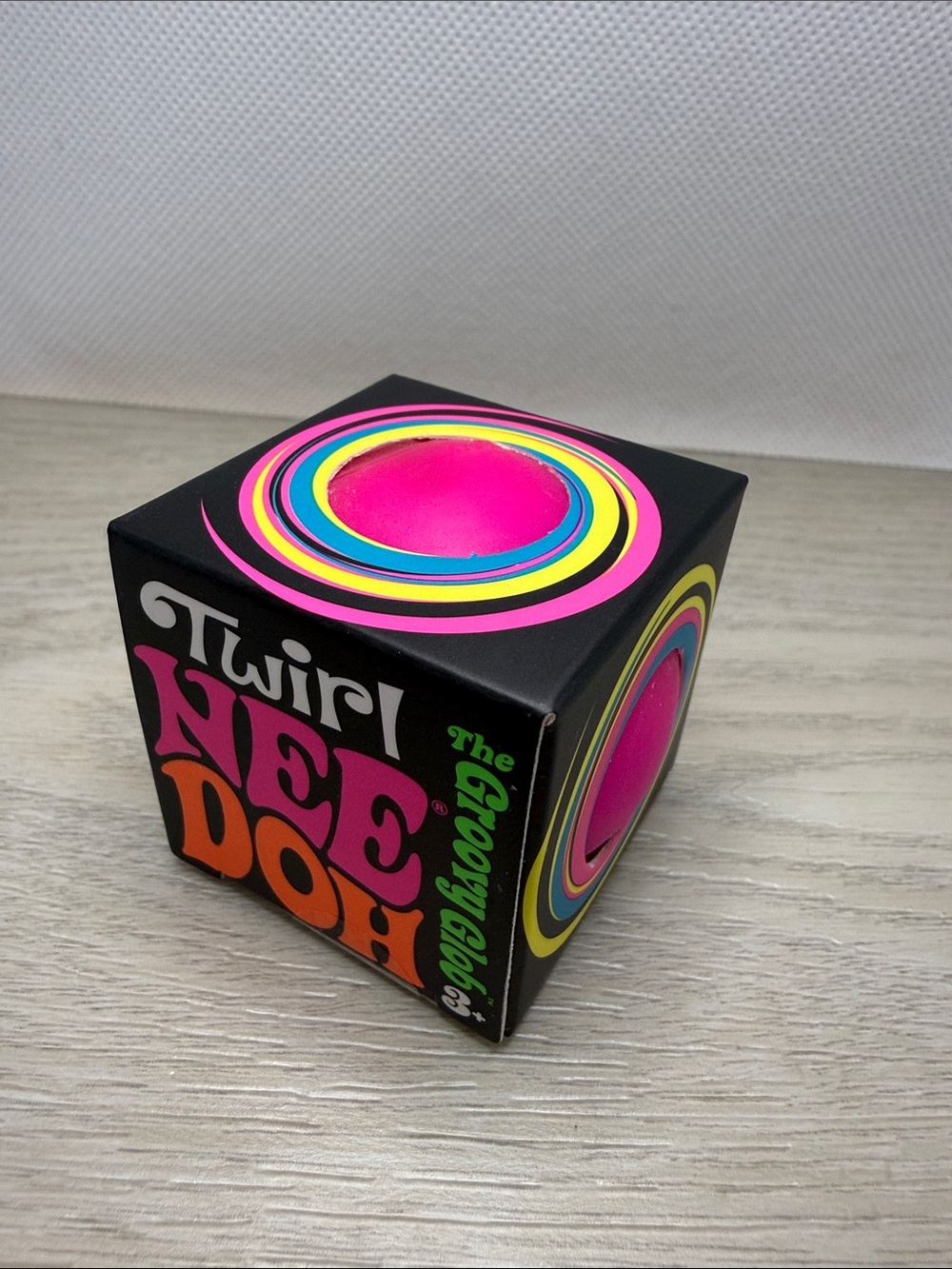 1.5” MINI NeeDoh Schylling TWIRL the GROOVY GLOB pink new squishy ASMR